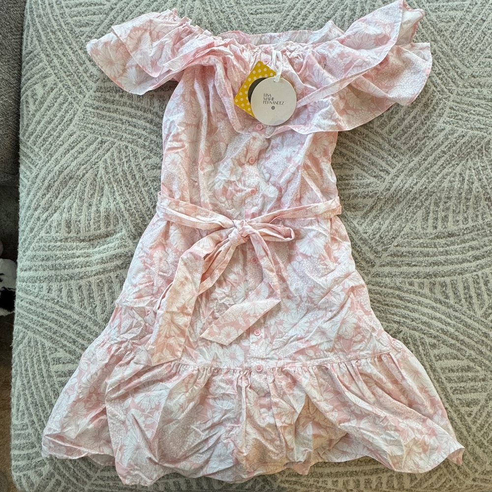 Lisa Marie Fernandez x Target Pink Off-Shoulder Dress